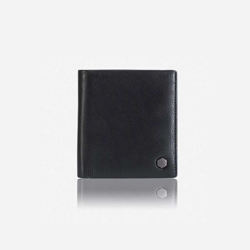 Jekyll & Hide Monaco Slim Billfold Card Holder With Coin, Black