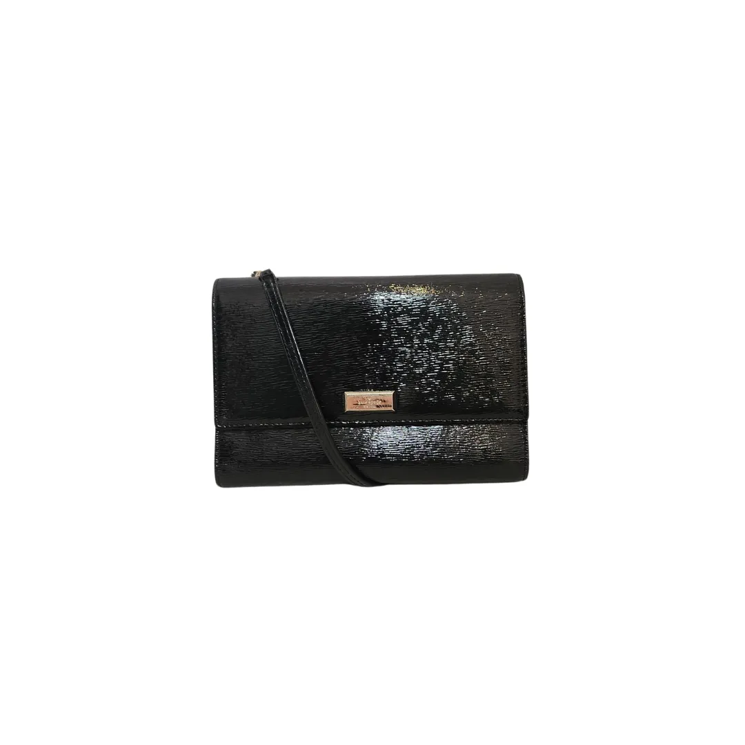 Kate Spade Black Leather Wallet-on Chain | Pre Loved |