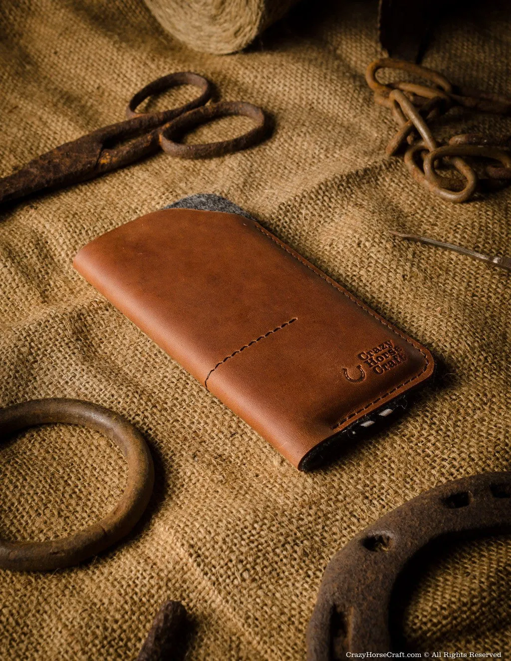 Leather Phone Case / Wallet with Card Pockets | Classic Brown