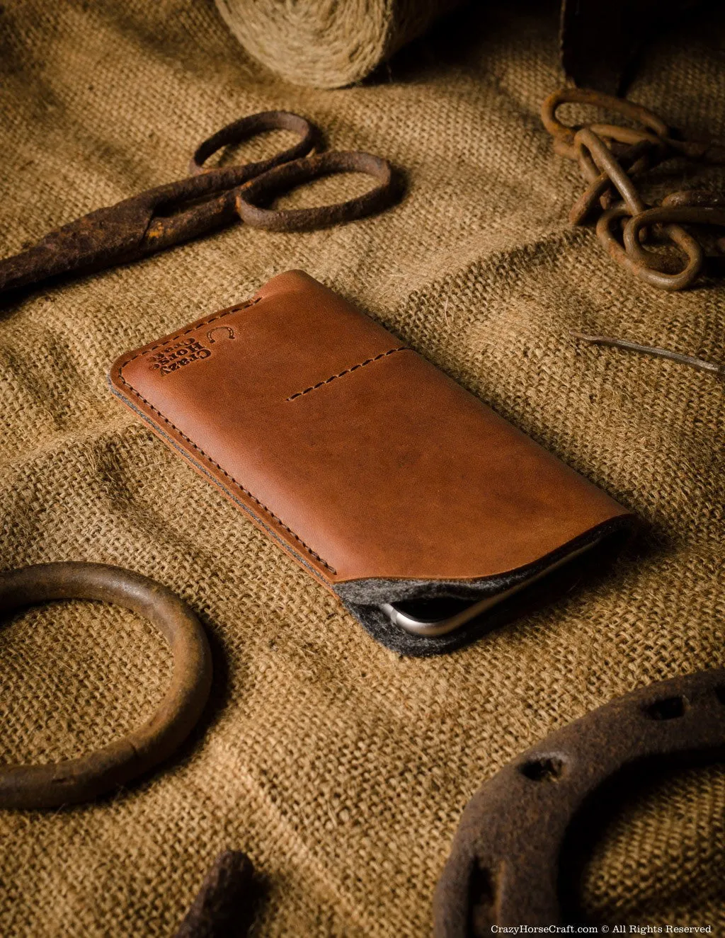 Leather Phone Case / Wallet with Card Pockets | Classic Brown