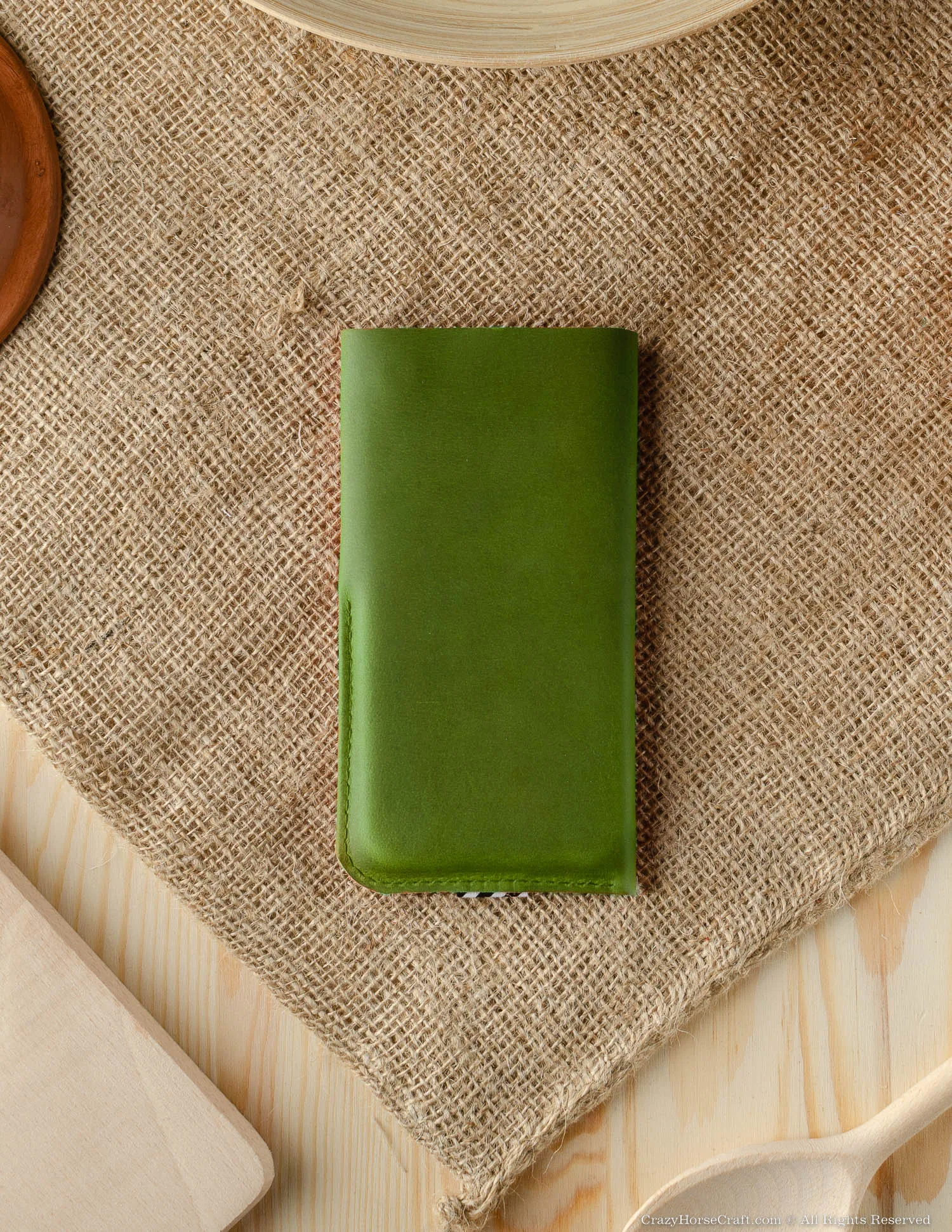 Leather Phone Case/Wallet with Card Pocket | Alpine Green