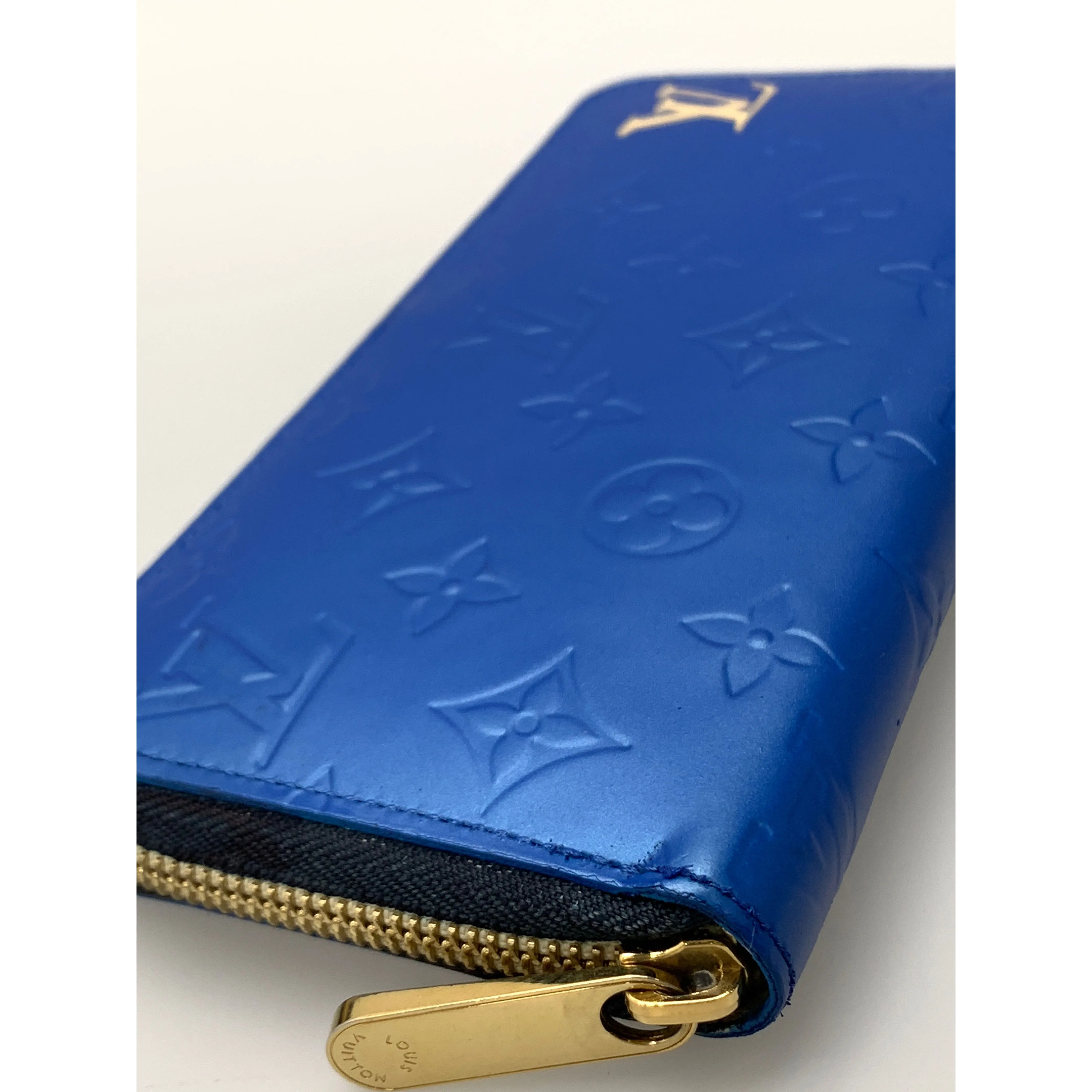 #LOUIS VUITTON/Long Wallet/BLU/PVC/Monogram/Vernis