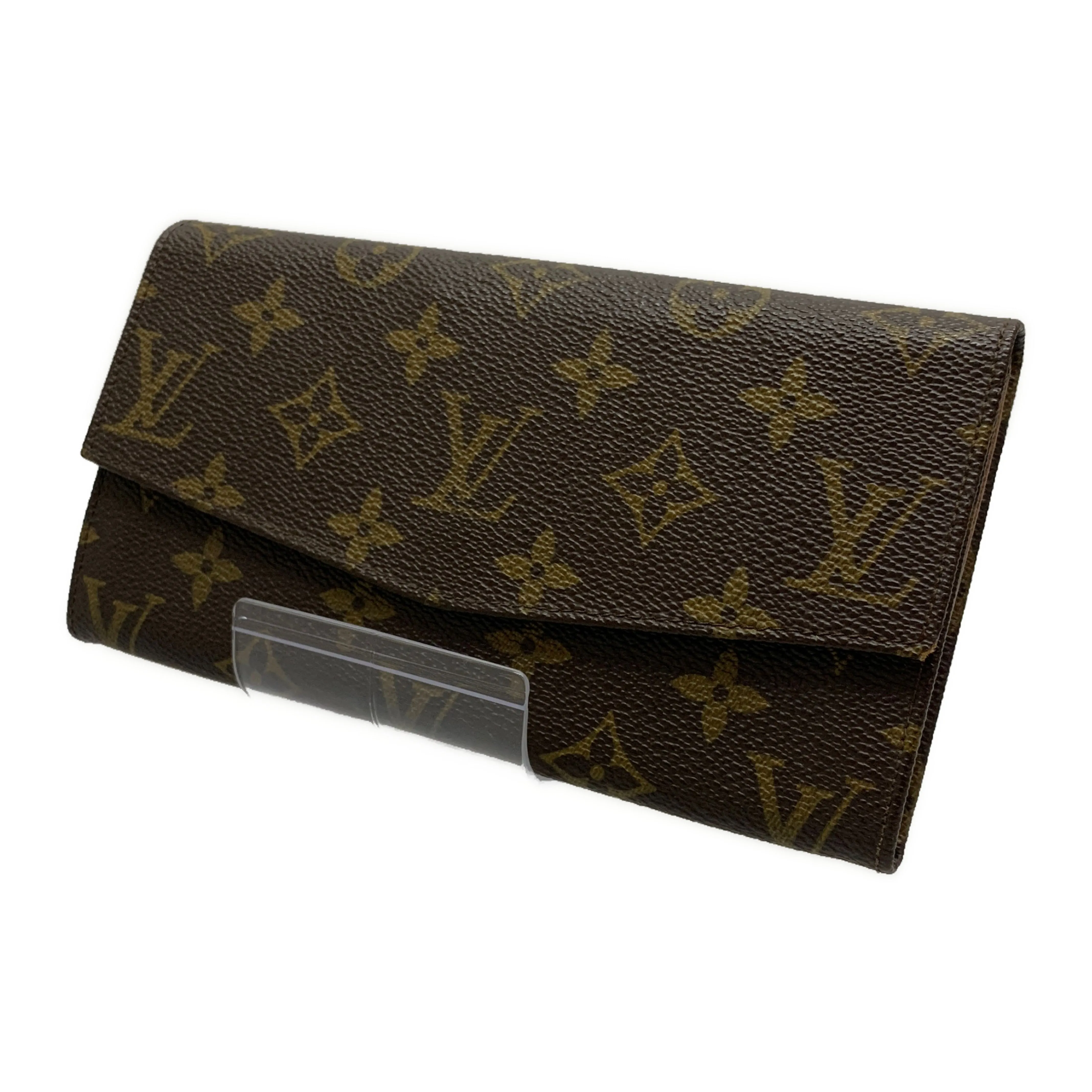 #LOUIS VUITTON/Long Wallet/BRW/PVC/All Over Print