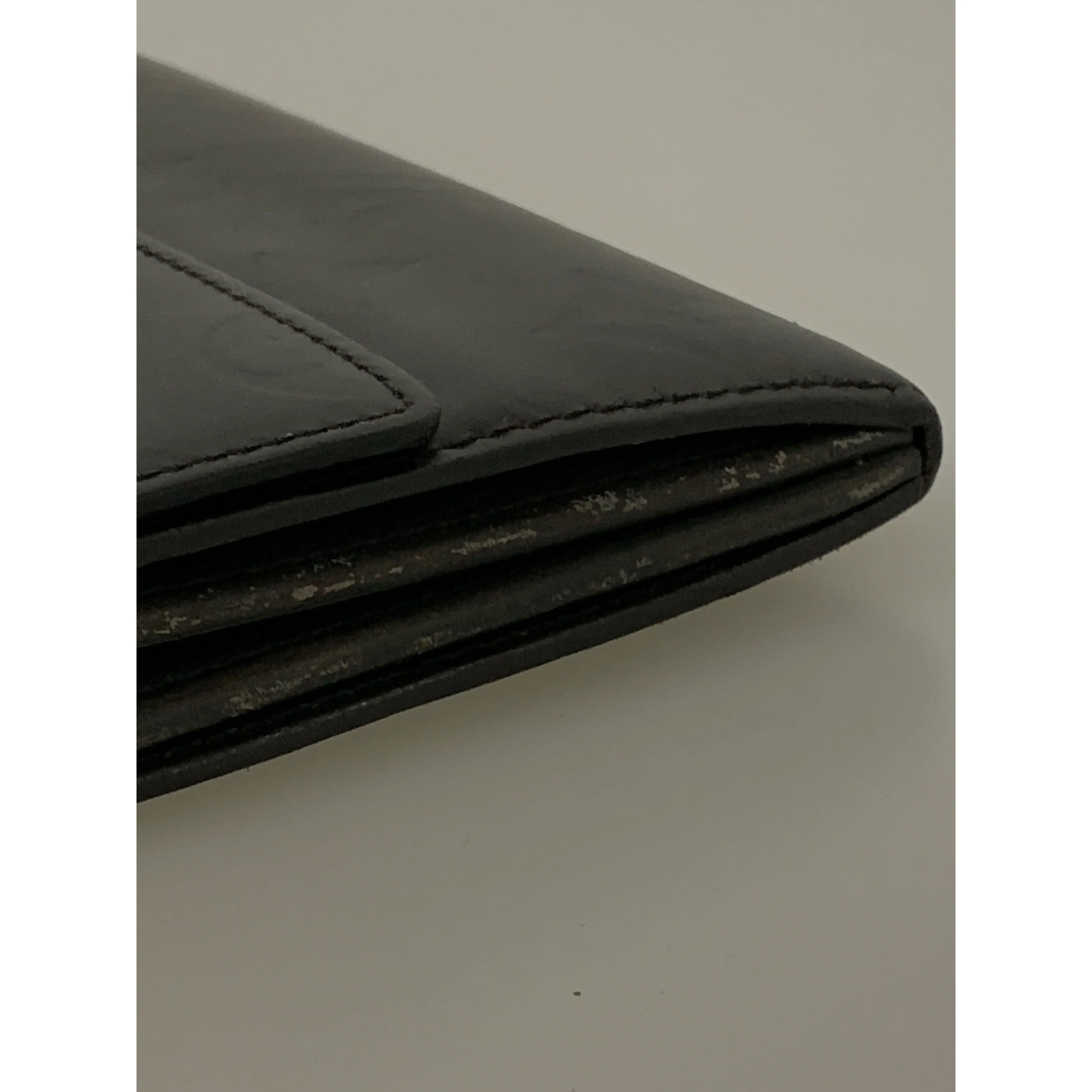 #LOUIS VUITTON/POCHETTE PORTE MONNAIE CREDIT_MONOGRAM MAT/Long Wallet/BLK/Leather/M65172