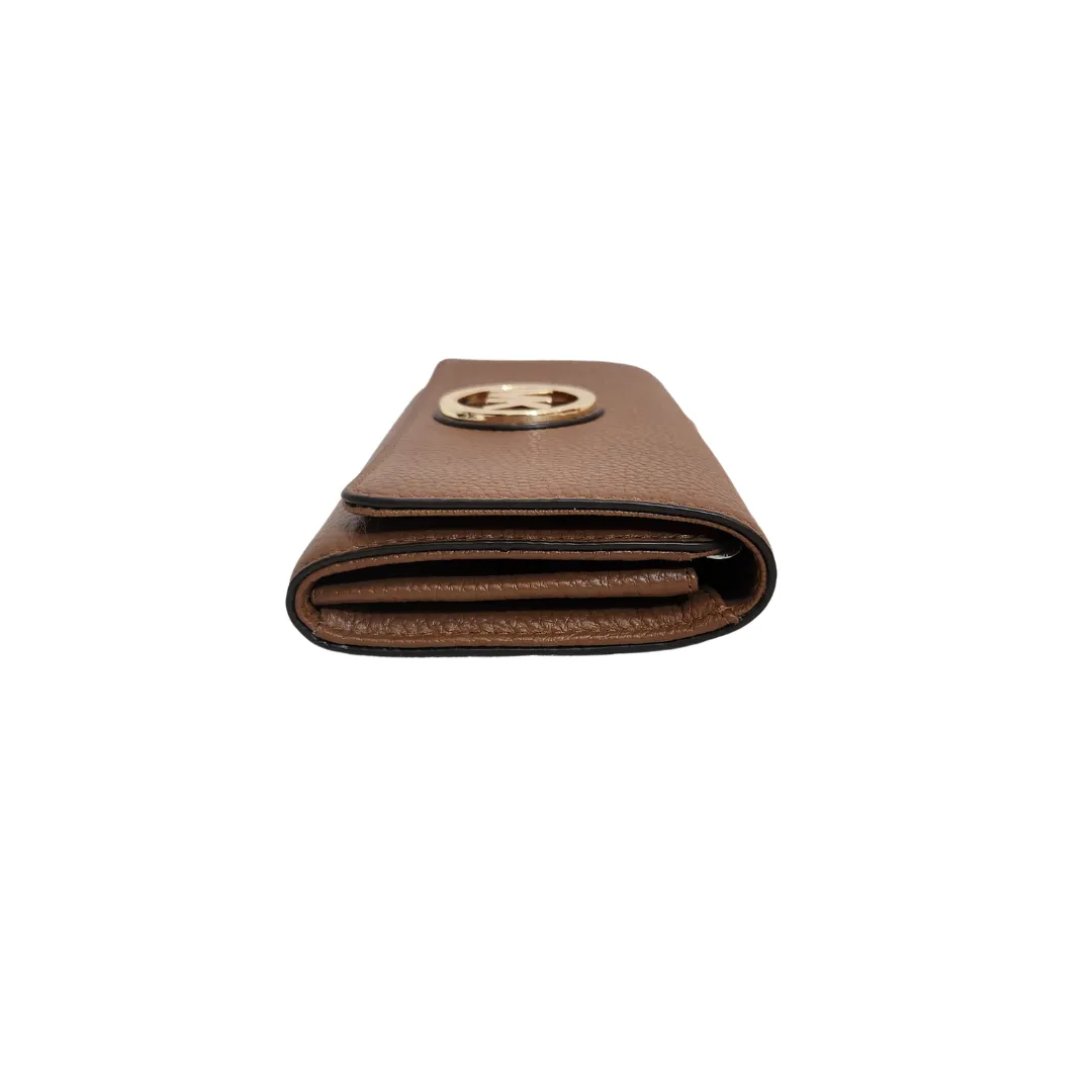 Michael Kors Brown Leather Fulton Wallet | Brand New |