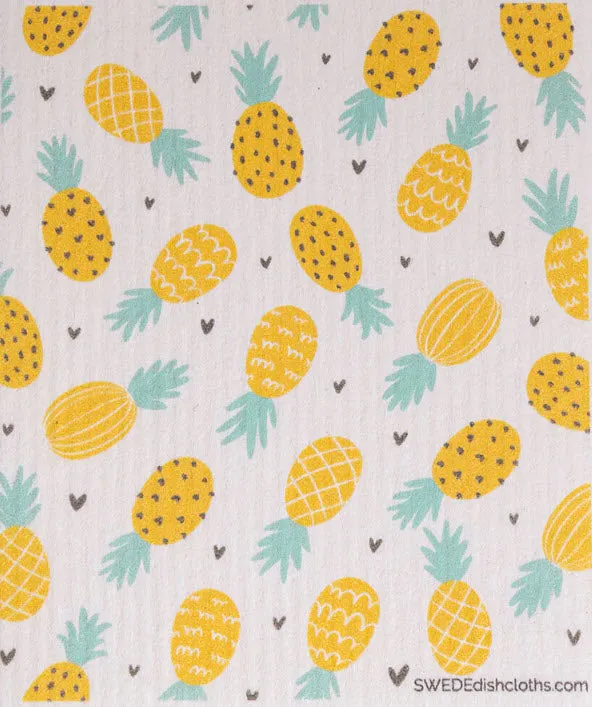 Pineapples Eco Friendly Reusable Swedish Dishcloth