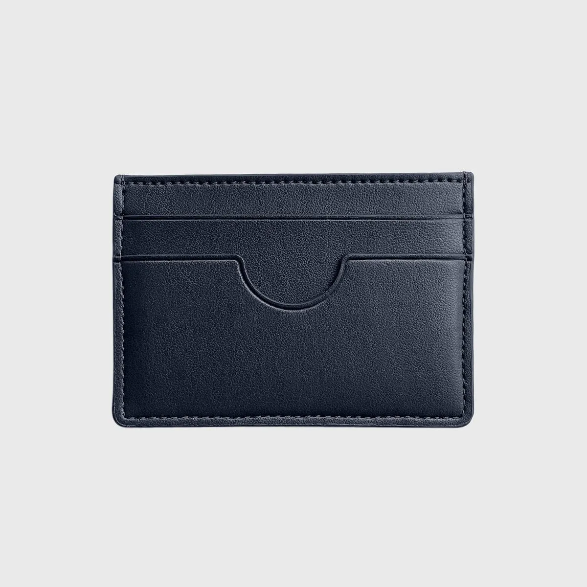 Premium Slim Apple Leather Vegan Cardholder | Black Camo