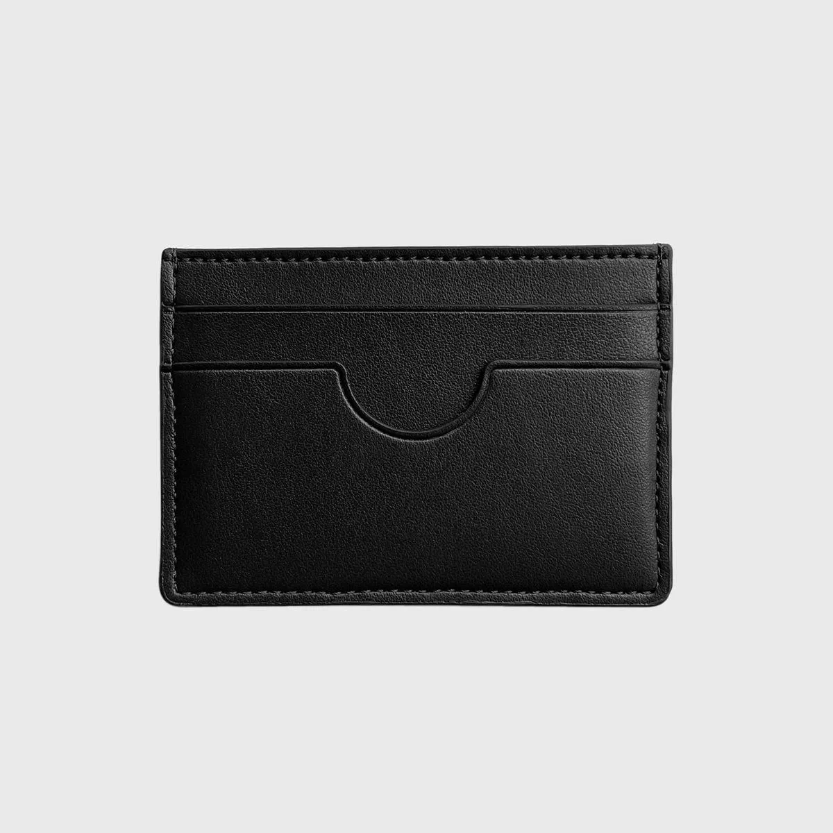 Premium Slim Apple Leather Vegan Cardholder | Black Camo