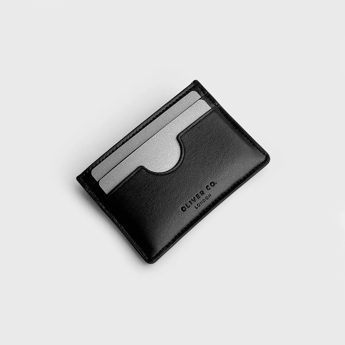 Premium Slim Apple Leather Vegan Cardholder | Black