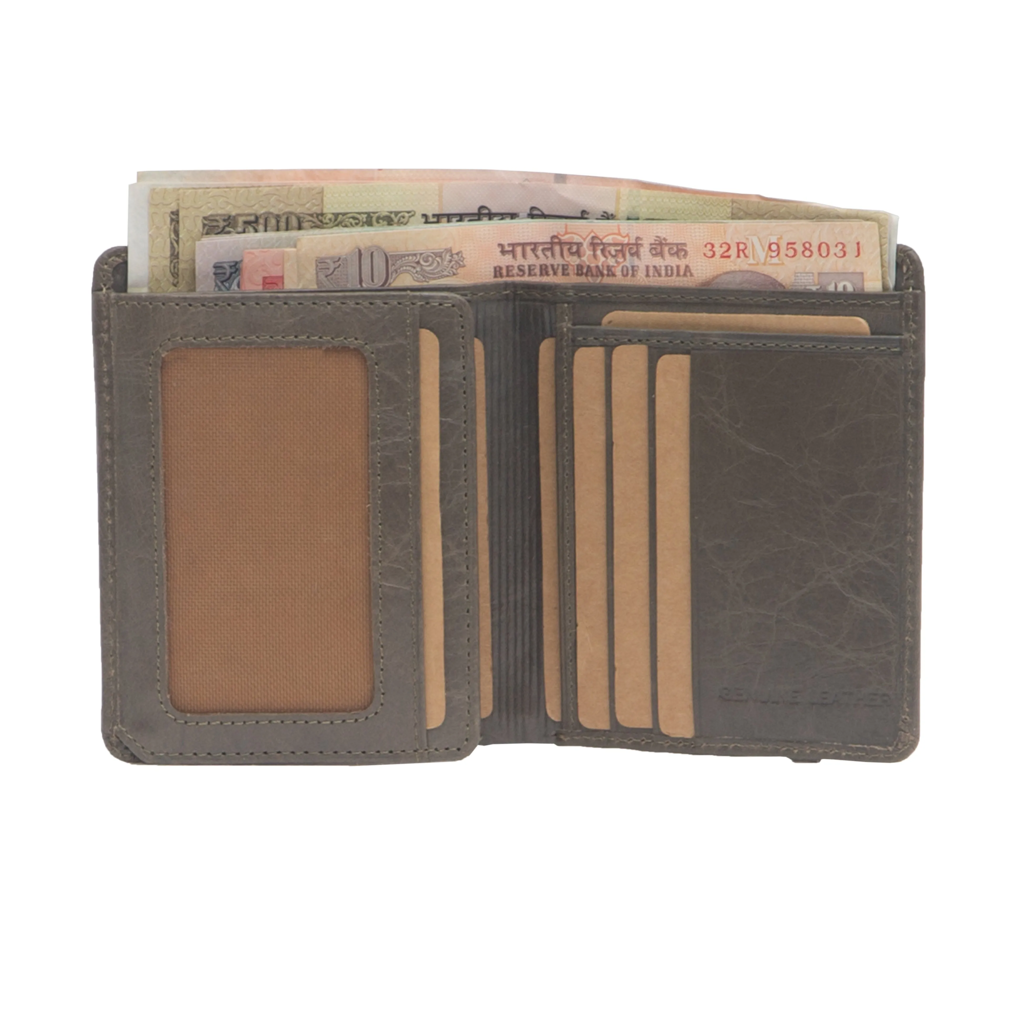 RL Vertical Elastic Leather Wallet