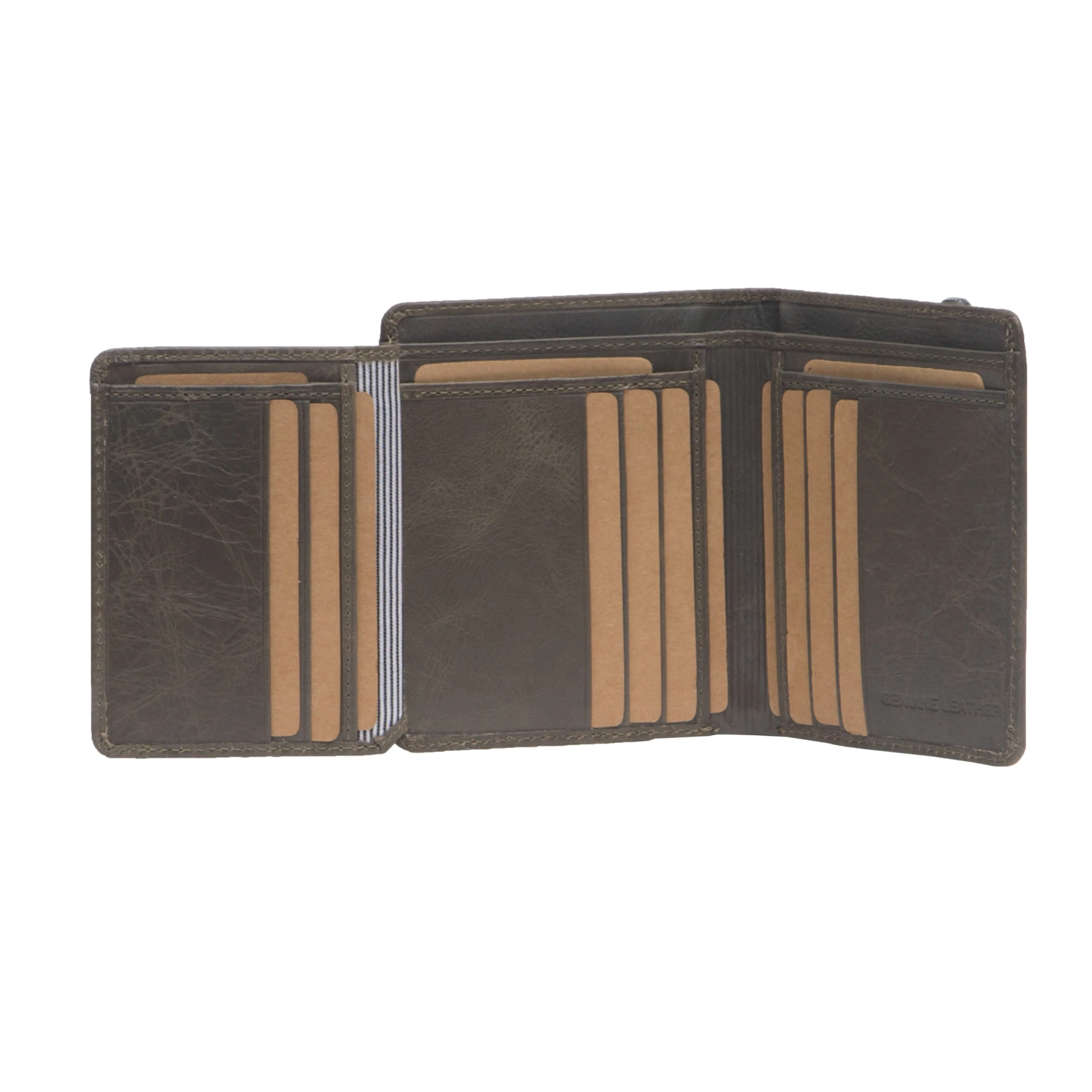 RL Vertical Elastic Leather Wallet