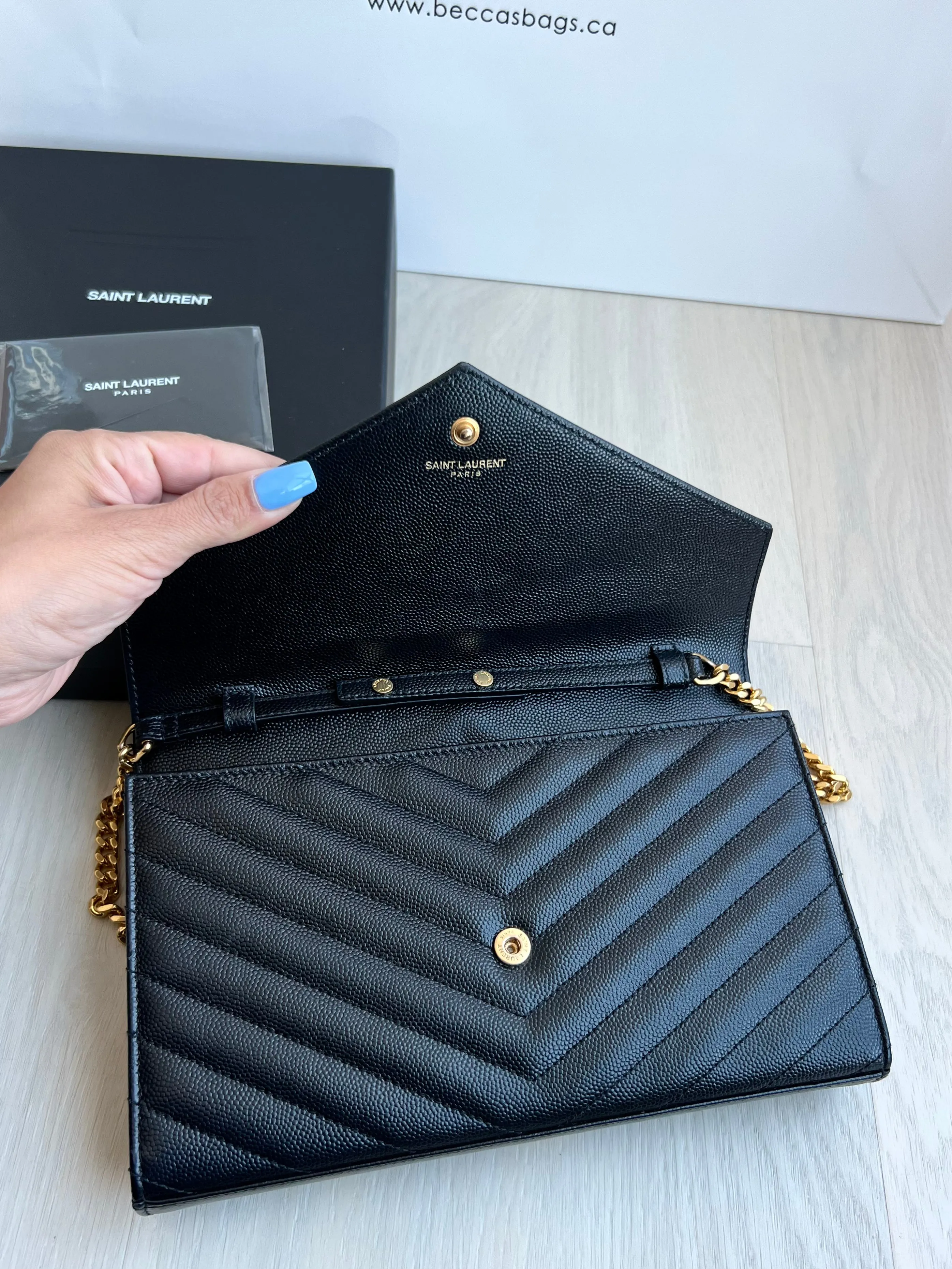 Saint Laurent Large Wallet On Chain