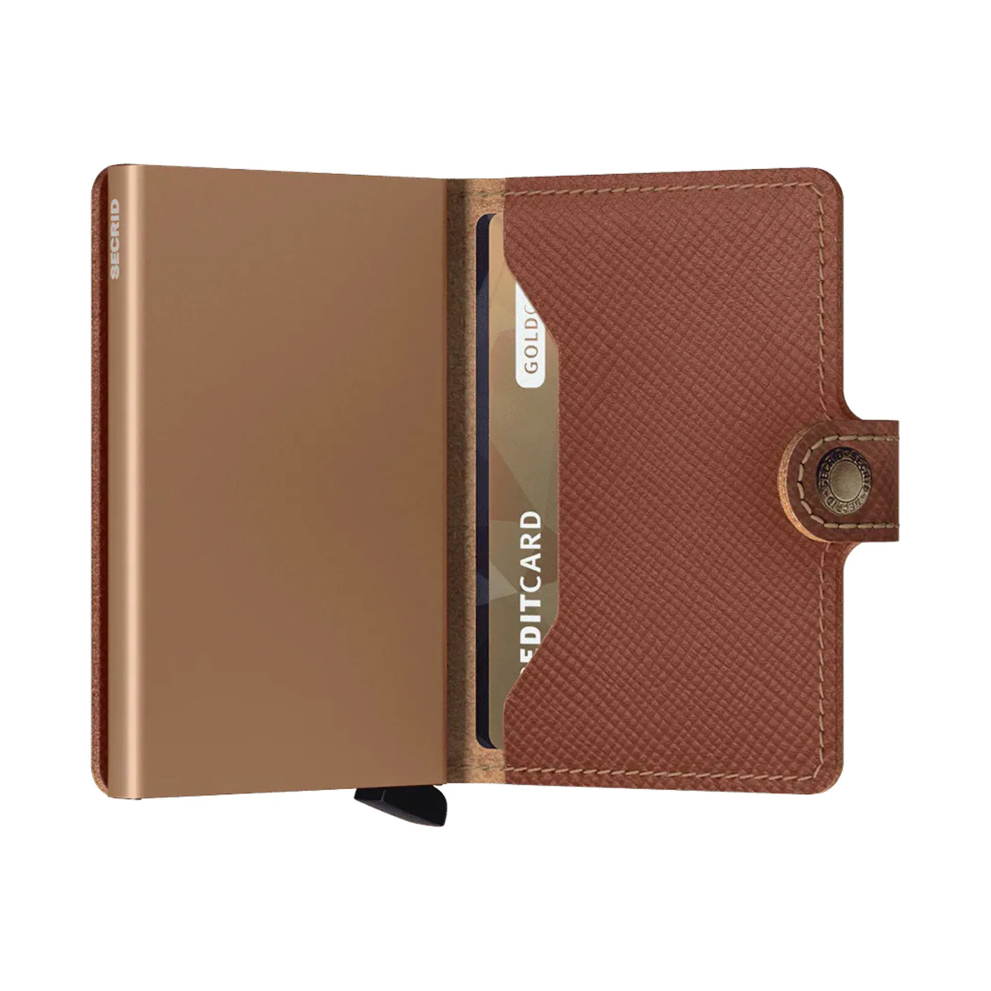 Secrid Mini Wallet Saffiano Caramel