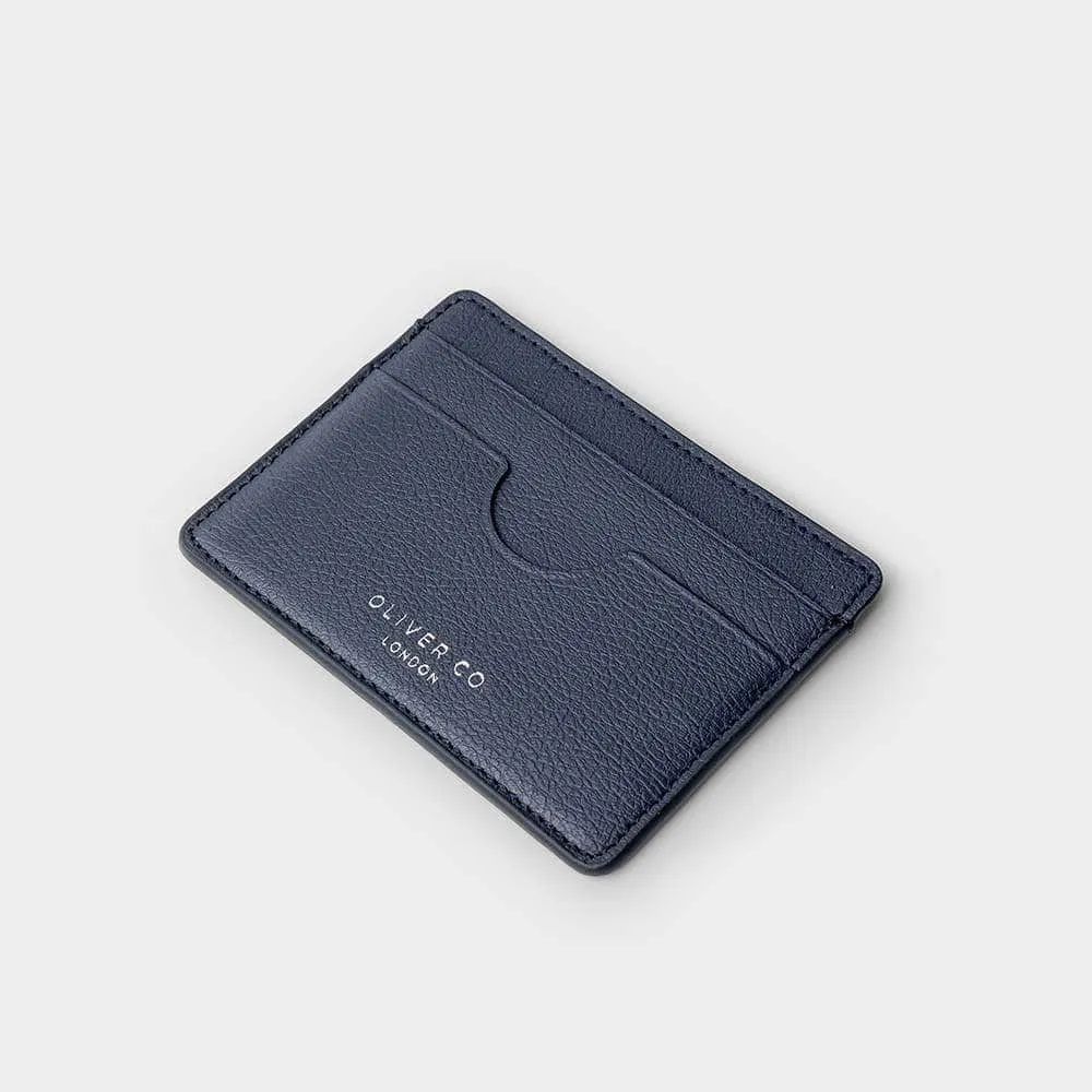 Slim Apple Leather Vegan Cardholder | Coastal Blue