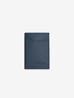 Slim Persimmon Leather Vegan Card Holder | Black