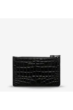 Status Anxiety - Avoiding Things - Wallet - Black Croc Emboss