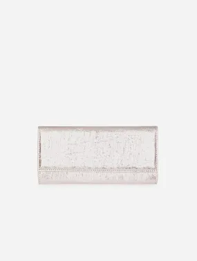 The Cosette  Piatex Vegan Leather Continental Wallet | Silver