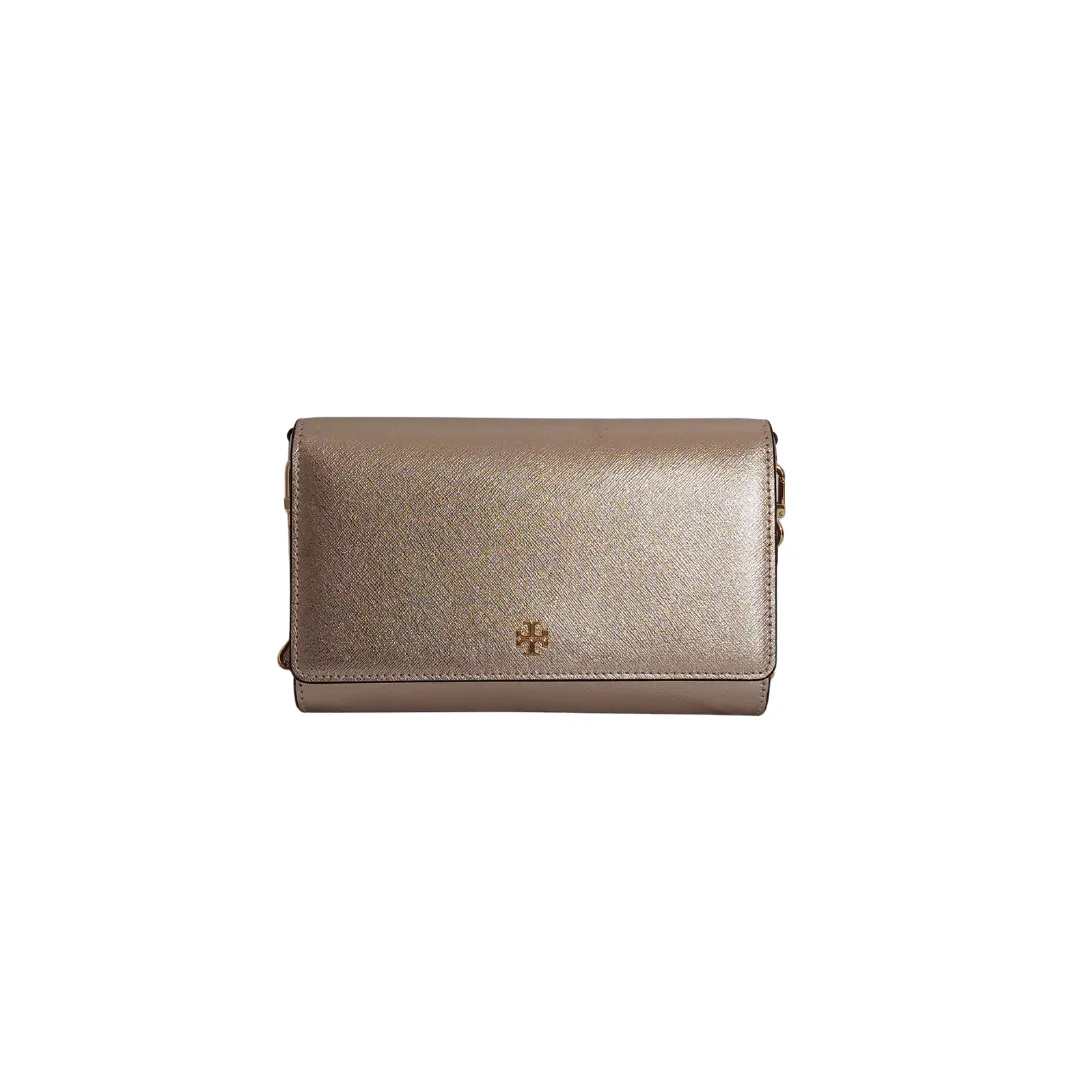 Tory Burch Light Rose Gold Emerson Wallet-On-Chain | Gently Used |