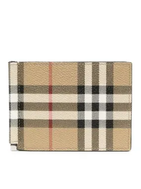 VINTAGE CHECK MONEY CLIP WALLET