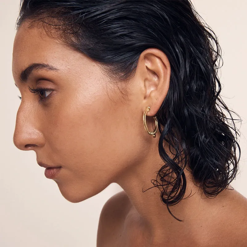 Vulcan Hoop Earrings - Gold