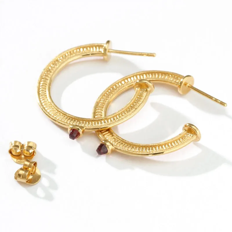 Vulcan Hoop Earrings - Gold