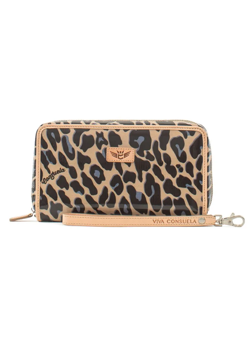 Wristlet Wallet, Blue Jag by Consuela