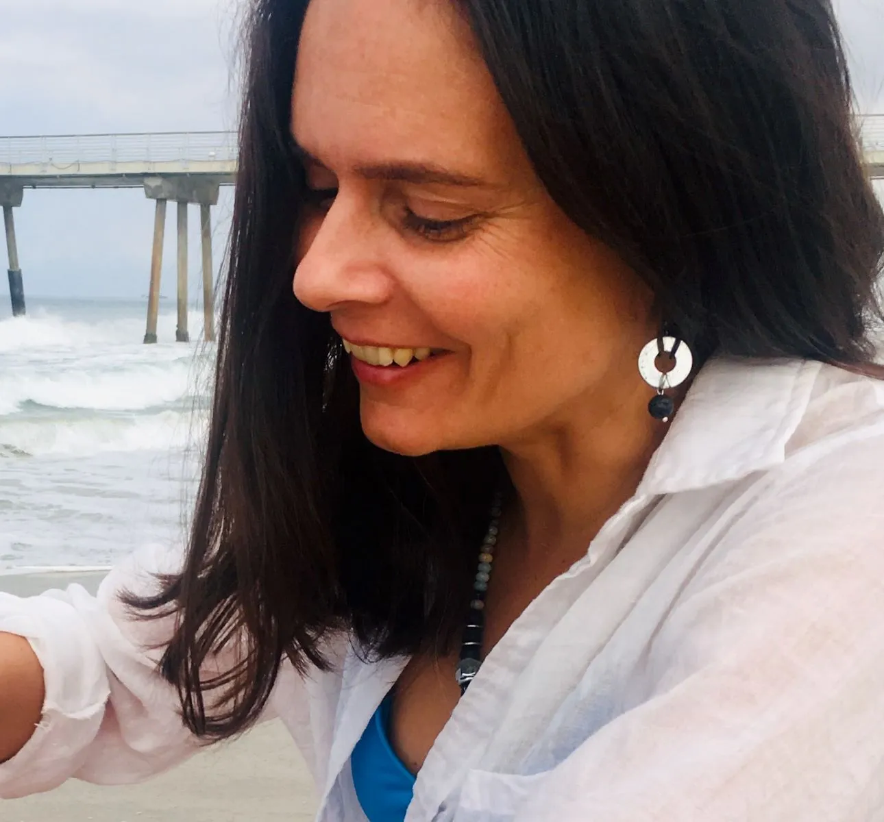 Zero Waste Earrings with up-recycled SCUBA parts